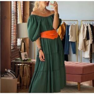 Buru tiered midi dress Size S/M